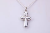 Chunky Cross Necklace, Made From Solid Cast Silver, British Hallmarked, Complete With Silver Chain