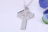 Large 42 mm Long Celtic Cross, Made From Solid Cast Silver