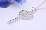Large 42 mm Long Celtic Cross, Made From Solid Cast Silver