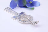 Very Large 60 mm Long Ornate Cross, Made From Solid Cast Silver, British Hallmarked