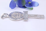 Very Large 60 mm Long Ornate Cross, Made From Solid Cast Silver, British Hallmarked