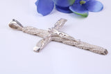 70 mm Long, Very Large Crucifix, Made From Solid Cast Silver, British Hallmarked