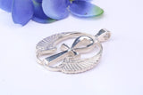 35 mm Round Ankh Cross, Made From Solid Cast Silver