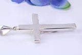 43 mm Long, Heavy Sterling Silver Crucifix, Made From Solid Cast Silver, British Hallmarked