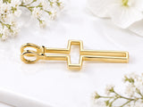 Open Work Latin Cross Necklace, Made From Solid Cast Gold, British Hallmarked