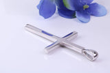 Very Large 50 mm Long Chunky Cross, Made From Solid Cast Silver, Option of Silver Chain, British Hallmarked