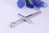 Very Large 50 mm Long Chunky Cross, Made From Solid Cast Silver, Option of Silver Chain, British Hallmarked