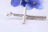 54 mm Long, Large Silver Crucifix Necklace, Made From Solid Cast Silver, British Hallmarked
