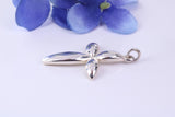 30 mm Long Sterling Silver Cross, Made From Solid Cast Silver