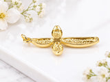 Four Petal Floral Cross Necklace, Made From Solid Cast Gold, British Hallmarked