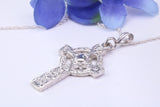 36 mm Long Celtic Cross, Made From Solid Cast Silver