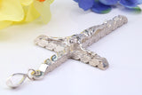 90 mm Long, Very Large Crucifix, Made From Solid Cast Silver, With Heavy Belcher Chain, British Hallmarked