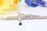90 mm Long, Very Large Crucifix, Made From Solid Cast Silver, With Heavy Belcher Chain, British Hallmarked