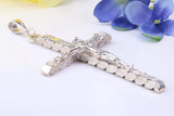 90 mm Long, Very Large Crucifix, Made From Solid Cast Silver, With Heavy Belcher Chain, British Hallmarked