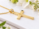 Simple Cross Necklace, Made From Solid Cast Gold, British Hallmarked