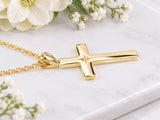 Simple Cross Necklace, Made From Solid Cast Gold, British Hallmarked