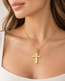 Simple Cross Necklace, Made From Solid Cast Gold, British Hallmarked