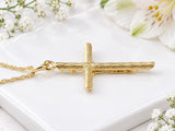 Simple Crucifix Necklace, Made From Solid Cast Gold, British Hallmarked