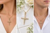 Simple Crucifix Necklace, Made From Solid Cast Gold, British Hallmarked