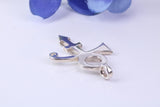 Prince Love Symbol Cross Made From Solid Cast Silver, British Hallmarked