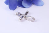 25 mm Long Plain Polished Silver Cross, Made From Solid Cast Silver