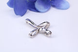 25 mm Long Plain Polished Silver Cross, Made From Solid Cast Silver