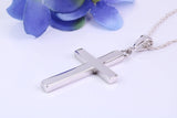 35 mm Long Chunky Cross, High Polished Finish, Made From Solid Cast Silver