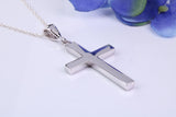 35 mm Long Chunky Cross, High Polished Finish, Made From Solid Cast Silver