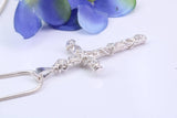 47 mm Long, Solid and Chunky Ornate Cross, Made From Solid Cast Silver, British Hallmarked