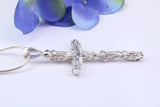 47 mm Long, Solid and Chunky Ornate Cross, Made From Solid Cast Silver, British Hallmarked