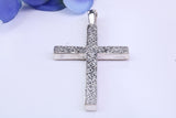 45 mm Long, Large Solid and Chunky Sterling Silver Cross, Made From Solid Cast Silver, British Hallmarked