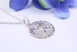 17 mm Round St Christopher, Made From Solid Cast Silver