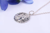 17 mm Round St Christopher, Made From Solid Cast Silver