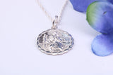 17 mm Round St Christopher, Made From Solid Cast Silver