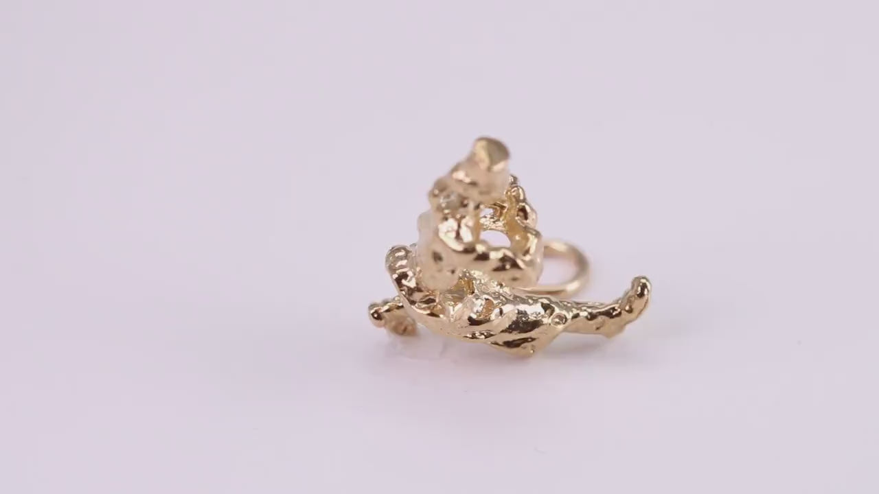 Cossack Charm, Traditional Charm, Made from Solid Yellow Gold, British Hallmarked, Complete with Attachment Link