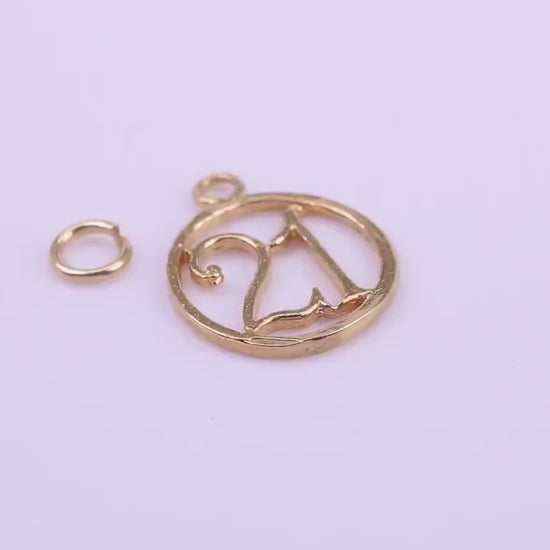 21st Birthday Charm, Traditional Charm, Made from Solid 9ct Yellow Gold, British Hallmarked, Complete with Attachment Link