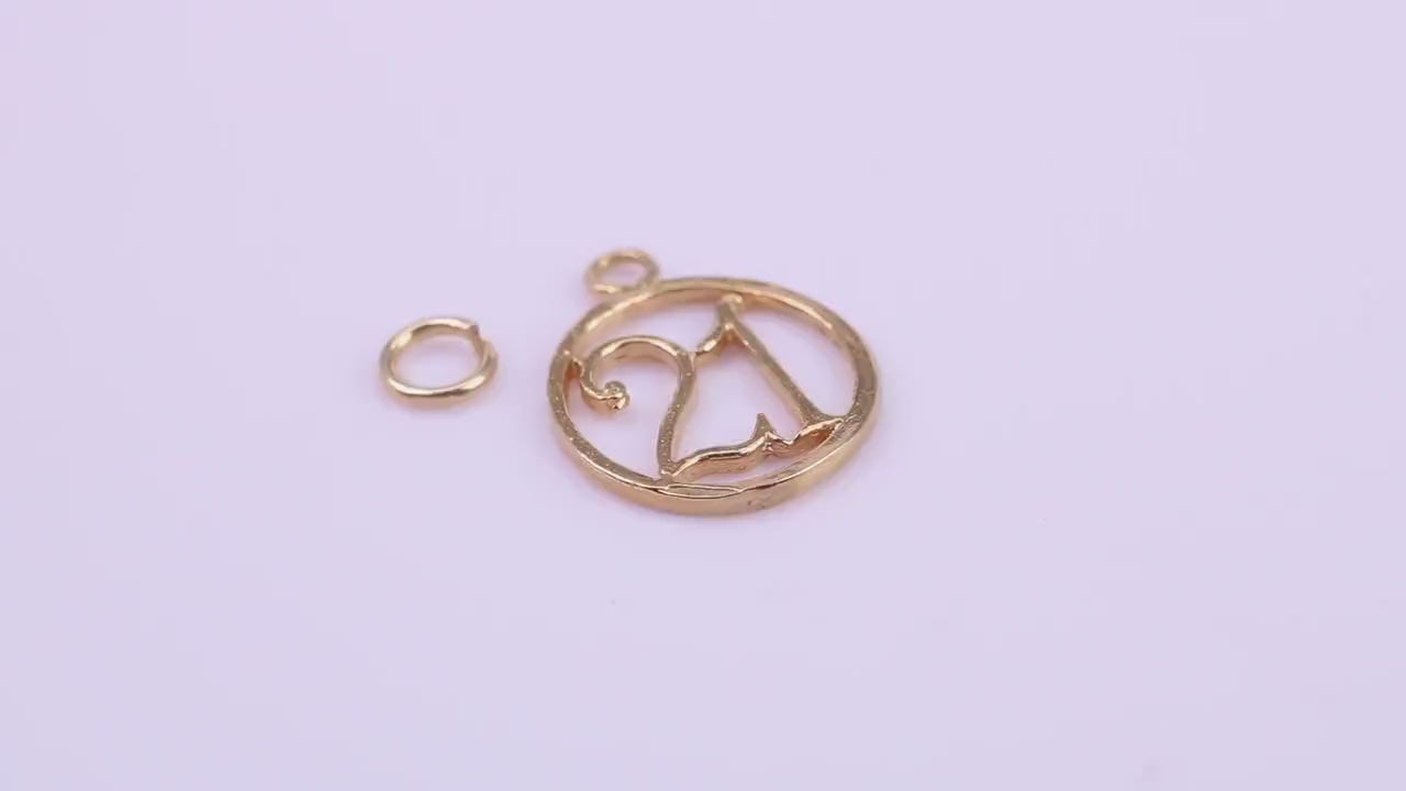 21st Birthday Charm, Traditional Charm, Made from Solid 9ct Yellow Gold, British Hallmarked, Complete with Attachment Link