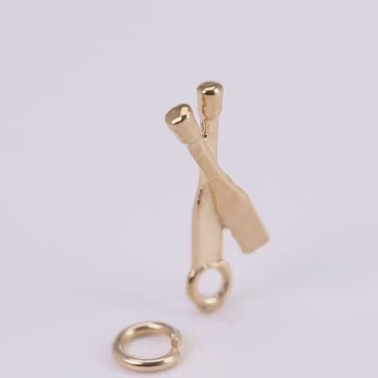 Spatula Charm, Traditional Charm, Made from Solid Yellow Gold, British Hallmarked, Complete with Attachment Link