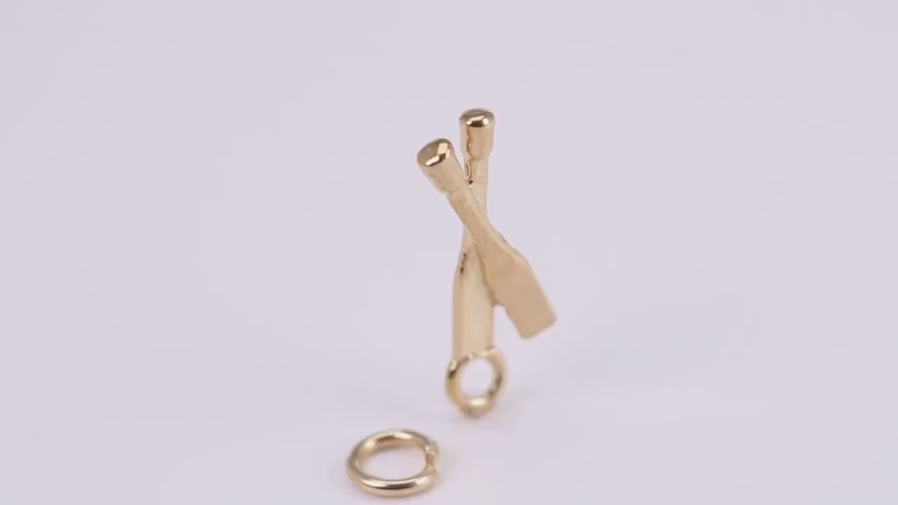 Spatula Charm, Traditional Charm, Made from Solid Yellow Gold, British Hallmarked, Complete with Attachment Link