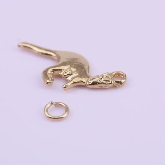 Kangaroo Charm, Traditional Charm, Made from Solid 9ct Yellow Gold, British Hallmarked, Complete with Attachment Link