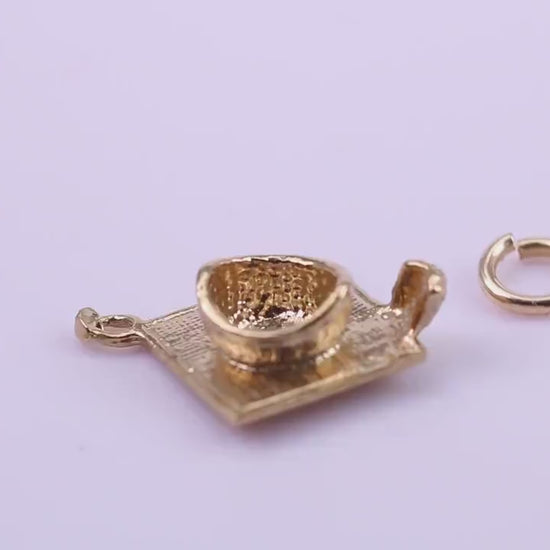 Mortar Hat Charm, Graduation Cap Charm, Traditional Charm, Made from your choice of Precious Metals, British Hallmarked
