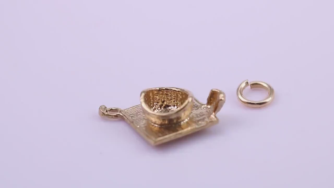 Mortar Hat Charm, Graduation Cap Charm, Traditional Charm, Made from your choice of Precious Metals, British Hallmarked