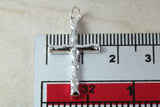Sterling Silver Bark Effect Cross Necklace