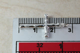 Sterling Silver Bark Effect Cross Necklace