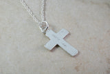 Sterling Silver Engraved Cross Necklace