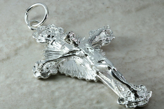 Large Sterling Silver Crucifix