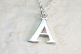 Silver Initial A Necklace