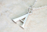 Silver Initial A Necklace