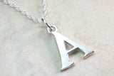 Silver Initial A Necklace