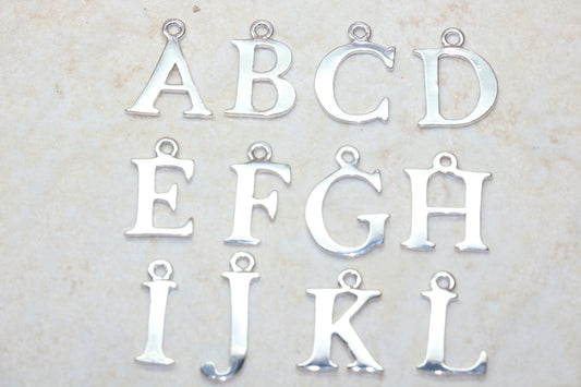 Silver Initial Charm